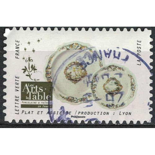 France 2018 Oblitéré Rond Used Arts De La Table Porcelaine Et Faïence Plat Et Assiette Production Lyon Y&t 1537 Su
