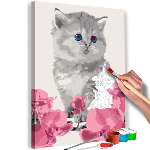 Tableau A Peindre Par Soi Meme Chaton Decoration Image Art Peinture Par Numeros Kits De Peinture Pour Adultes 40x60 Cm Rakuten