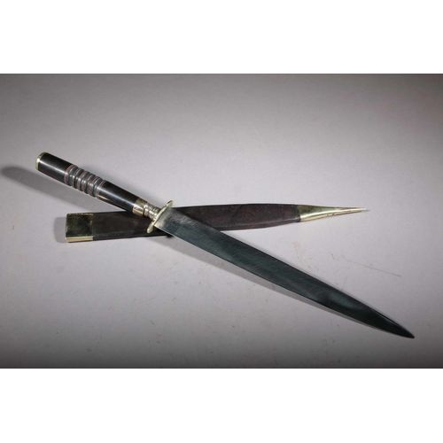 Stylet Artisanal Corse Manche En Ébène