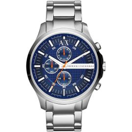 Armani exchange blue chronograph watch discount
