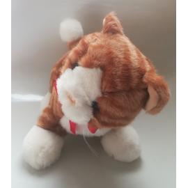 Peluche Doudou Chat Tigre Roux Et Blanc Rakuten