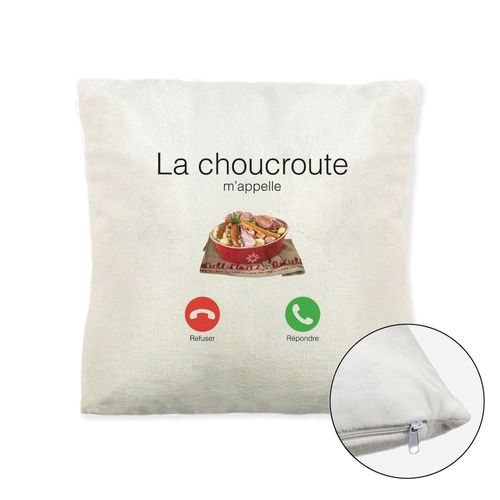 Coussin Doux Polaire Imprimé 40x40 Cm La Choucroute M'appelle