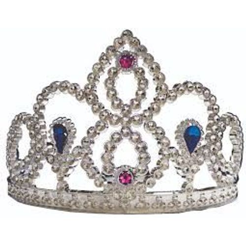 Diadème Rigide Argent Avec Pierres En Couleurs