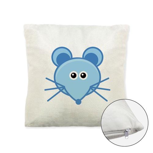 Coussin Doux Polaire Imprimé 40x40 Cm Souris Cartoon