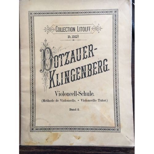 Méthode De Violoncelle Dotzauer-Klingerberg Collection Litolff 1962b 2ème Partie