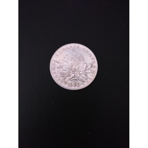 Piece De 5 Francs Argent Semeuse 1960 12 Grs Tbe