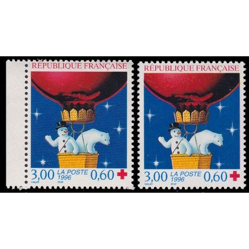 France 1996 Oix Rouge Fêtes De Fin D'année N° 3039-N° 3039a Neufs