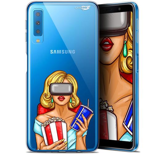 Caseink Coque Pour Samsung Galaxy A7 2018 (A750) (6 ) Gel Hd [ Nouvelle Collection - Souple - Antichoc - Imprimé En France] Au Cinema