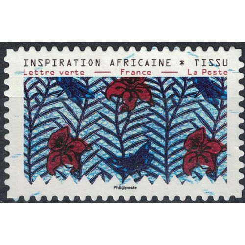 France 2019 Oblitéré Used Tissus Motifs Nature Inspiration Africaine Timbre 06
