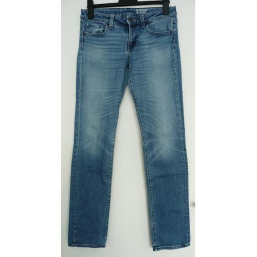 Jean Bleu Délavé. Slim Fit. Uniqlo. Coton. Elasthanne. Taille 36 / 38