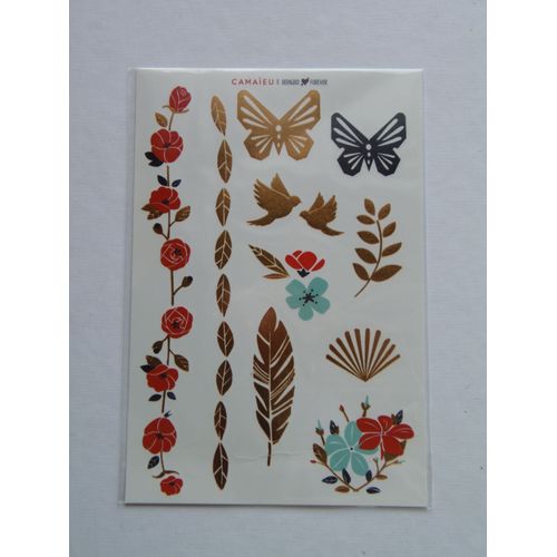 Planche De Tatouages Éphémères Printemps Camaieu