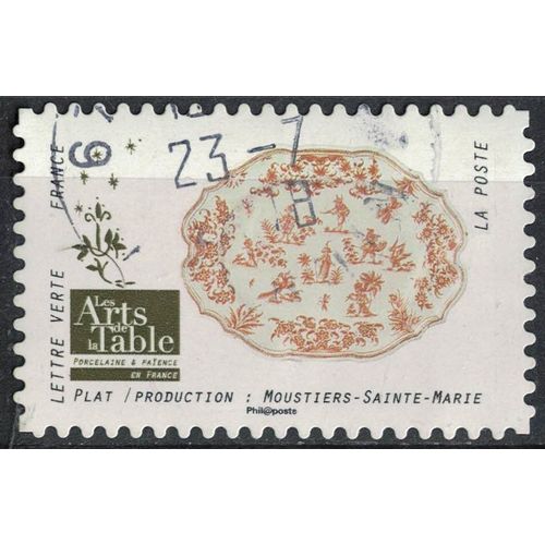 France 2018 Oblitéré Rond Arts De La Table Porcelaine Et Faïence Plat Production Moustiers Sainte Marie Y&t 1531 Su