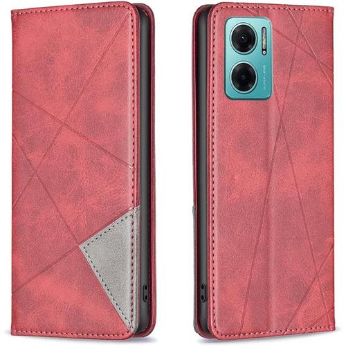 Coque Pour Xiaomi Redmi 10 5g/Xiaomi Redmi Note 11e Etui Flip Portefeuille Magnétique Housse Premium En Cuir Pu Véritable Avec Fentes Pour Cartes Support Anti Choc Coque Etui