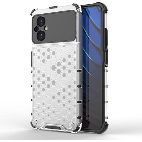 Coque Pour Xiaomi Poco M5/Xiaomi Poco M4 5g Housse, Étui De Caoutchouc Tpu Souple Antichoc En Silicone Renforcer La Version Avec Quatre Angles Protection De La Caméra - Blanc