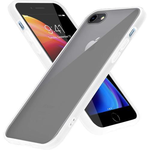 Étui Compatible Avec Apple Iphone 6 6s 7 7s 8 8s En Transparent Givré Coque De Téléphone Portable Avec Silicone Tpu À L'intérieur Et Dos En Plastique Mat Housse De Protection