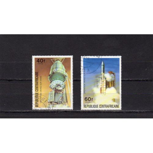 Timbres-Poste De Centrafrique (Opération Viking Sur Mars)