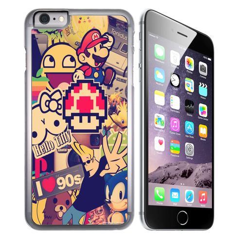 Coque Pour Iphone 6 Et Iphone 6s Stickers Vintage 90s