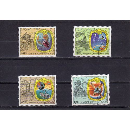 Timbres-Poste De Centrafrique (100 Ans De Progrès Dans Les Postes Et Les Télécommunications)