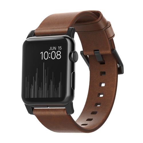 Nomad Nm1a4rbm00 Bande Marron Cuir Accessoire Pour Smartwatch; Nomad Nm1a4rbm00, Bande, Marron, Apple, Apple Watch Sport, Apple Watch, Apple Watch Edition, Cuir, Noir