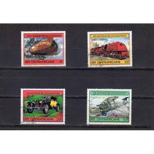 Timbres-Poste De Centrafrique (Moyens De Locomotion)