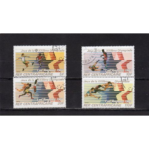 Timbres-Poste De Centrafrique (Jeux Olympiques À Los Angeles)