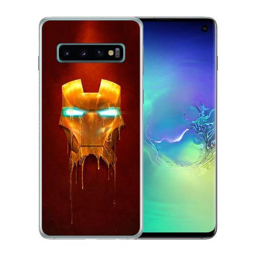 Coque Pour Samsung Galaxy S10 Iron Man Gold