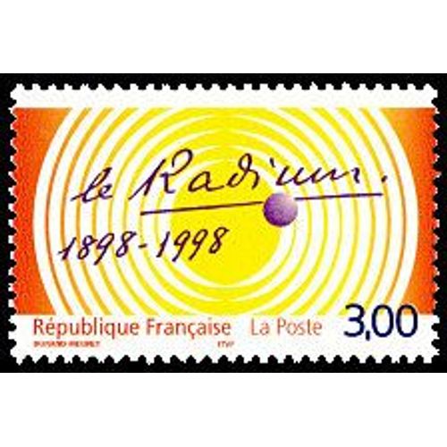 Timbre Le Radium 1898-1998 (Emission De 1998)