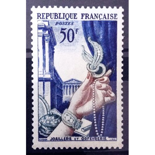 Productions De Luxe - Métiers D'art 1954 - Joaillerie, Orfèvrerie Et La Madeleine 50f (Impeccable N° 973) Neuf** Luxe (= Sans Trace De Charnière) - Cote 3,00 - France Année 1954 - N10313