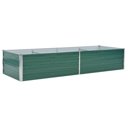Vidaxl Lit Surélevé De Jardin Acier Galvanisé 240x80x45 Cm Vert
