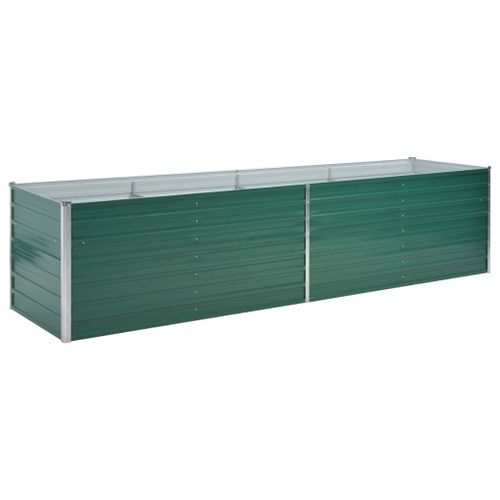 Vidaxl Lit Surélevé De Jardin Acier Galvanisé 320x80x77 Cm Vert