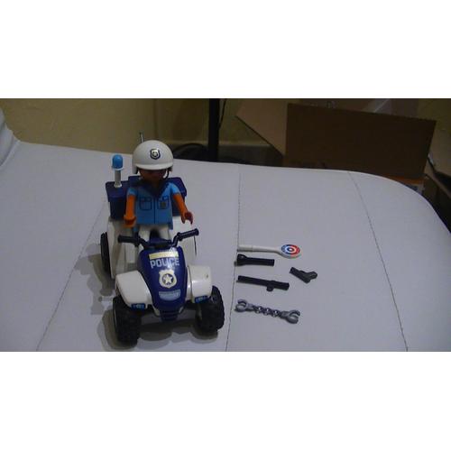 Playmobil : Quad De Police Blanc