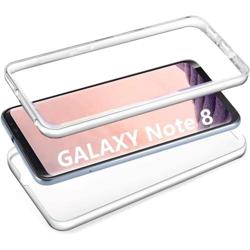 Coque Integrale Pour Samsung Galaxy Note 8 Etui Note8 Avec Protège Écran Transparent Silicone Tpu Case Intégral 360 Full Body Protection Coque Housse Arrière Galaxi Note Huit
