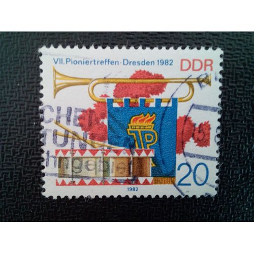Timbre Allemagne / Rda Yt 2374 Réunion Pionnière À Dresde 1982 ( 9412 )