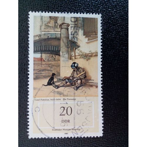 Timbre Allemagne / Rda Yt 2377 "Le Gardien De La Porte" (C. Fabrititus) 1982 ( 9412 )