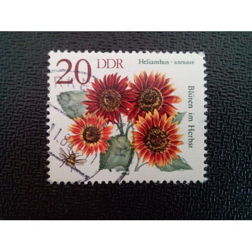 Timbre Allemagne / Rda Yt 2389 Tournesol (Helianthus Annuus) 1982 ( 9412 )