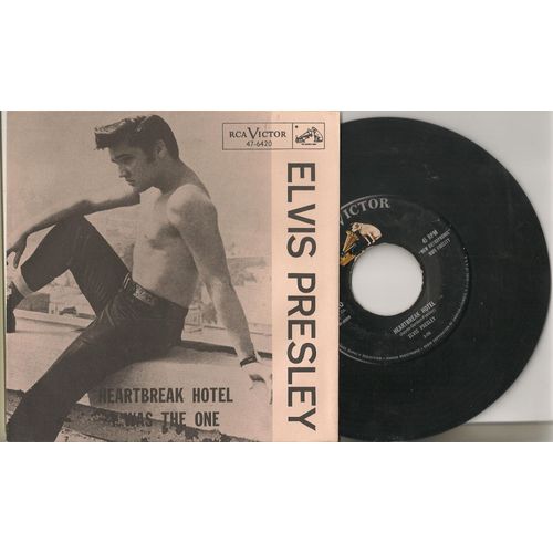 Heartbreak Hotel 45 Tours Usa 1956 Black Label Noir Rca 47-6420