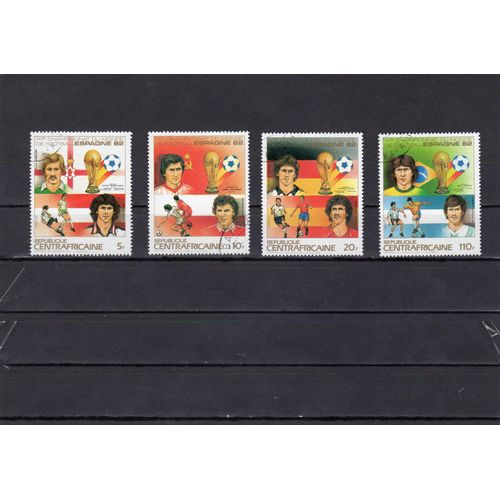 Timbres-Poste De Centrafrique (Vainqueurs À La Coupe Du Monde De Football)
