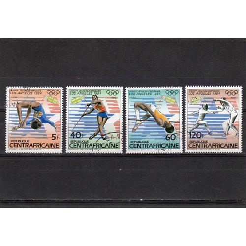 Timbres-Poste De Centrafrique (Jeux Olympiques De Los Angeles)