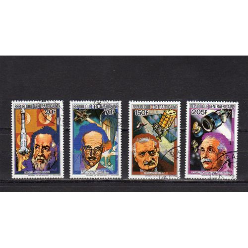 Timbres-Poste De Centrafrique (Personnages Célèbres Et Engins Spatiaux)