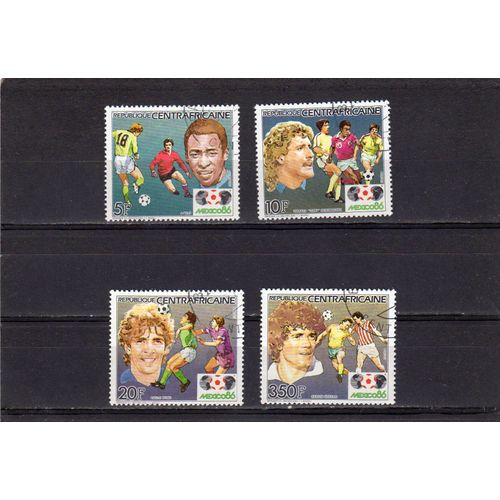 Timbres-Poste De Centrafrique (Coupe Du Monde De Football « Mexico 86 »)