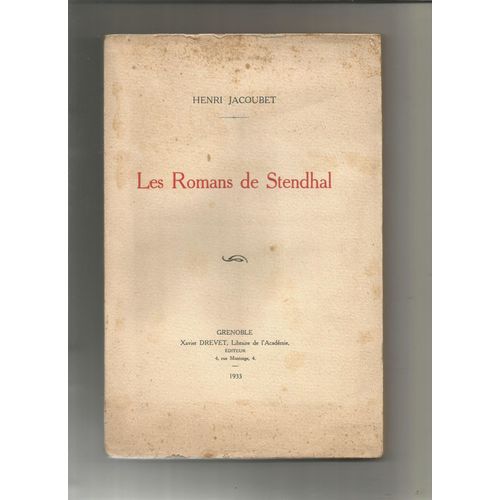 Les Romans De Stendhal.