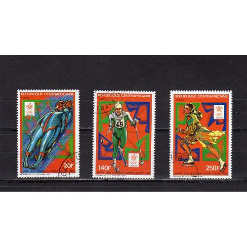 Timbres-Poste De Centrafrique (Jeux Olympiques DHiver De 1988 À Calgary)