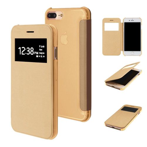 Etui Folio A Rabat Iphone 8 Plus (5"5) Or Eco-Cuir (Pu)