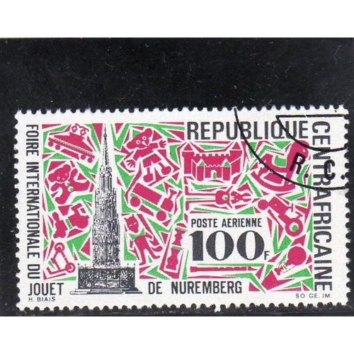 Timbre De Poste Aérienne De Centrafrique (Foire Internationale Du Jouet À Nuremberg)