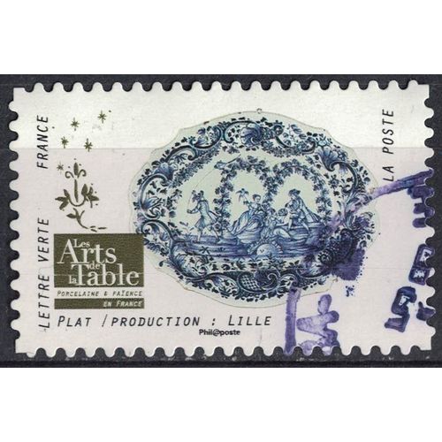 France 2018 Oblitéré Used Arts De La Table Porcelaine Et Faïence Plat Production Lille Y&t 1529 Su