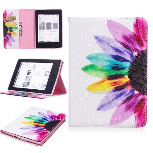 Amazon Kindle Paperwhite 4 2018 Coque, Saturcase Beau Motif Pu Cuir Flip Portefeuille Support Porte-Carte Protecteur Coque Avec Auto Réveil / Sommeil Housse Étui Pour Amazon Kindle Paperwhite 4 2018 (Bo-2)