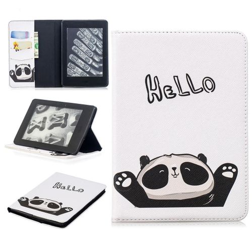 Amazon Kindle Paperwhite 4 2018 Coque, Saturcase Beau Motif Pu Cuir Flip Portefeuille Support Porte-Carte Protecteur Coque Avec Auto Réveil / Sommeil Housse Étui Pour Amazon Kindle Paperwhite 4 2018 (Bo-15)