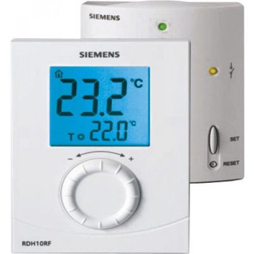 Thermostat d'ambiance sans fil RDH10RF/SET + récepteur SIEMENS