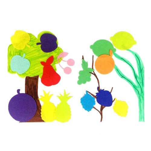 Gommette En Feutrine Autocollante Fruits 150 Pièces - Sodertex