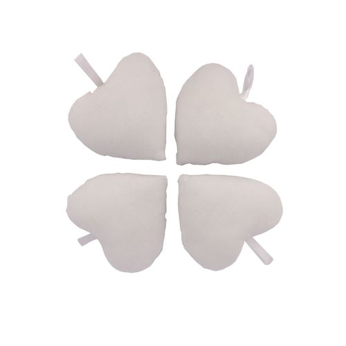Coeur En Coton À Décorer 8x9 Cm 10 Pièces